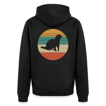 Loutres - Veste à capuche bio Premium Unisexe - noir - Dos - Nico (187cm)