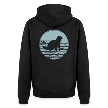 Loutres - Veste à capuche bio Premium Unisexe - noir - Dos - Nico (187cm)