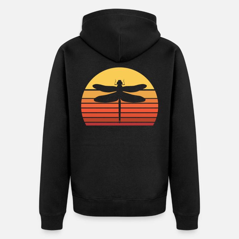 Libelle insecte nature - Veste à capuche bio Premium Unisexe - noir