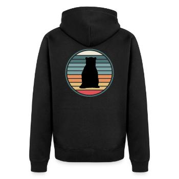 Ours Sauvage Ours brun - Veste à capuche bio Premium Unisexe - noir - Dos - Nico (187cm)