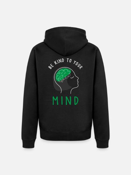 Mental health, mental health - Unisex Premium Organic Zip Hoodie - black