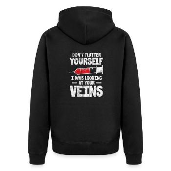 Anesthésie anesthésiste médecin médecin cadeau - Veste à capuche bio Premium Unisexe - noir - Dos - Nico (187cm)