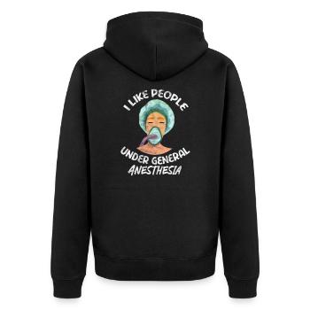 Anesthésie anesthésiste médecin médecin cadeau - Veste à capuche bio Premium Unisexe - noir - Dos - Nico (187cm)