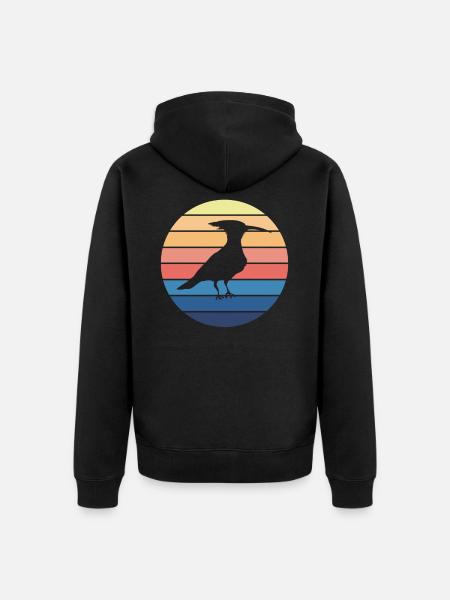 Hoopoe bird nature protection - Unisex Premium Organic Zip Hoodie - black