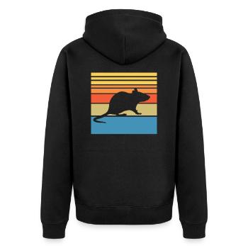 Souris - Veste à capuche bio Premium Unisexe - noir - Dos - Nico (187cm)