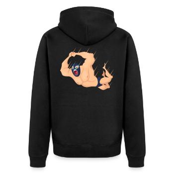lucha libre, lucha libre mexikanisch, Wrestling, - Unisex Premium Bio Zip Hoodie - Schwarz - Hinten - Nico (187cm)