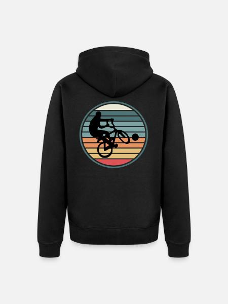 Radball Sport Cykel - Premium økologisk unisex-hættejakke - sort