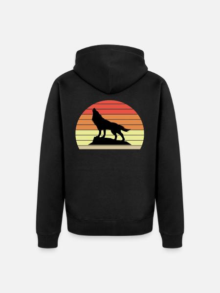 Wolf pack animal wolves - Unisex Premium Organic Zip Hoodie - black
