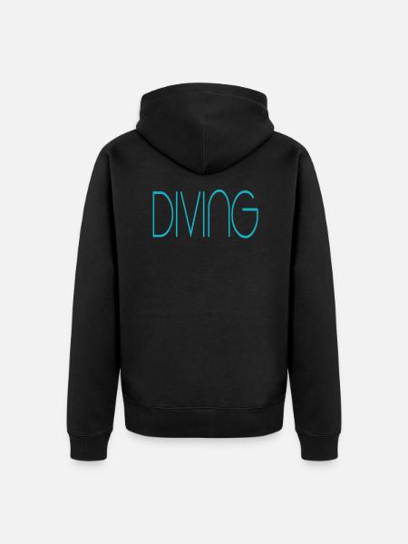 Diving - Unisex Premium Bio Zip Hoodie - Schwarz