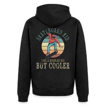Skateboard Kids Skateboarding Boys Skater - Veste à capuche bio Premium Unisexe - noir - Dos - Nico (187cm)