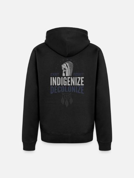 native Native Americans, - Unisex Premium Organic Zip Hoodie - black