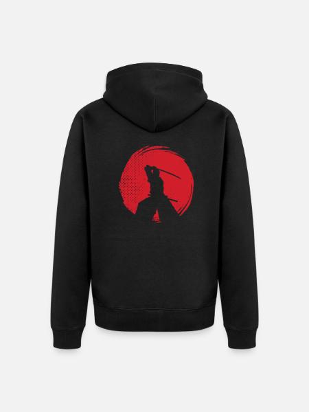 aikido - Unisex Premium Organic Zip Hoodie - black