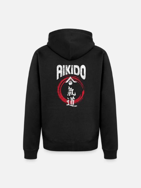 Aïkido - Veste à capuche bio Premium Unisexe - noir
