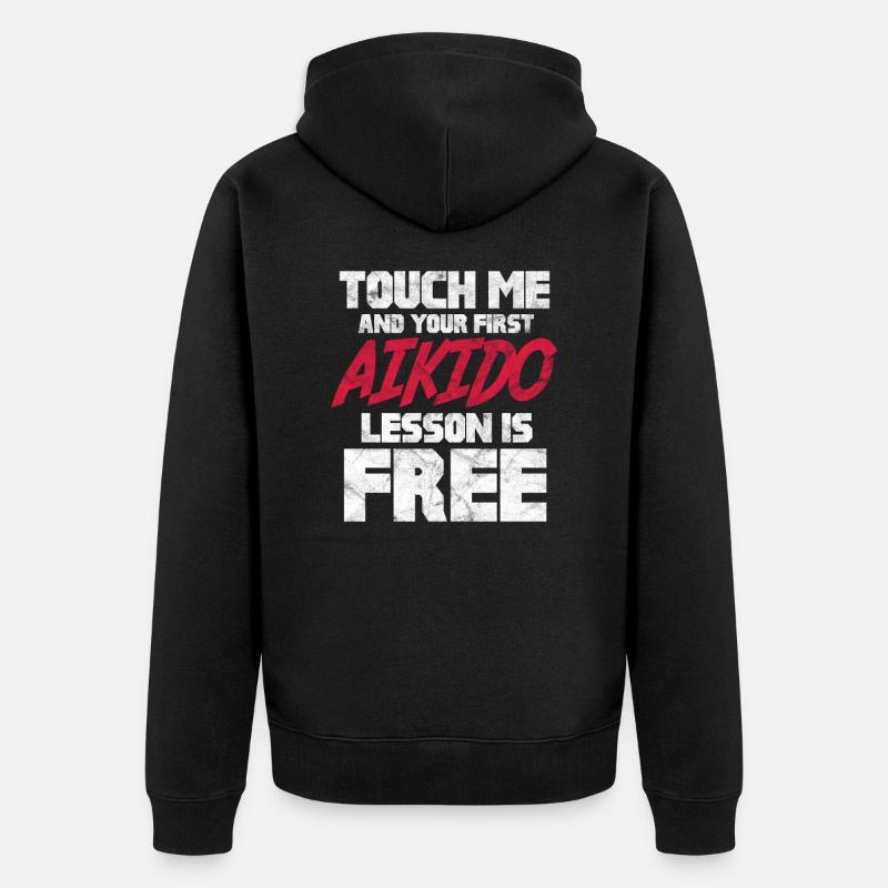 Aïkido - Veste à capuche bio Premium Unisexe - noir