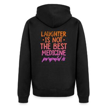 Anesthésie anesthésie médecin médecin cadeau - Veste à capuche bio Premium Unisexe - noir - Dos - Nico (187cm)