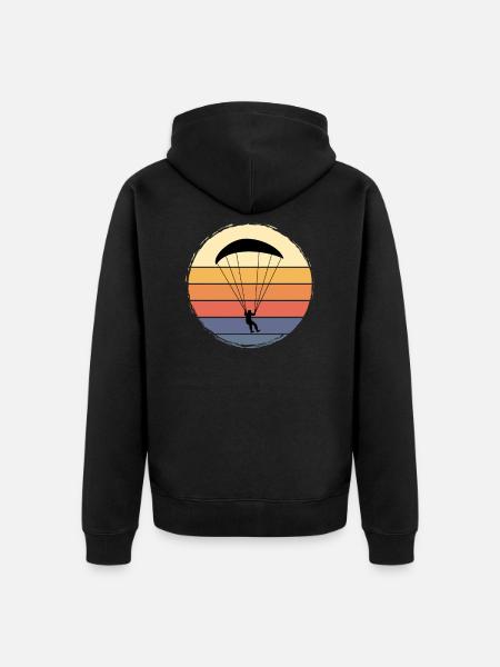 Paragliding Paragliding Paragliding Pilot - Unisex Premium Organic Zip Hoodie - black