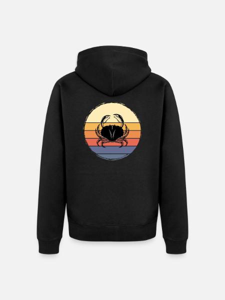 Krebs Sternzeichen Astrologie Sternbild - Unisex Premium Bio Zip Hoodie - Schwarz