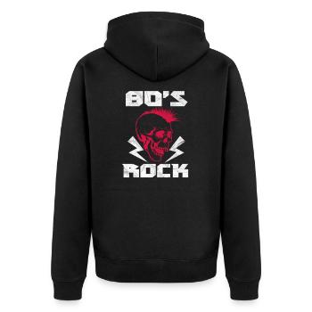 80 années 80 Rock Retro 1980 Mottoparty 80s Cadeau - Veste à capuche bio Premium Unisexe - noir - Dos - Nico (187cm)