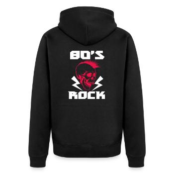 Années 80 Rock - Veste à capuche bio Premium Unisexe - noir - Dos - Nico (187cm)