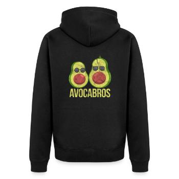 Frères Avocado - Veste à capuche bio Premium Unisexe - noir - Dos - Nico (187cm)