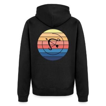 Sternzeichen Schütze Horoskop - Unisex Premium Bio Zip Hoodie - Schwarz - Hinten - Nico (187cm)