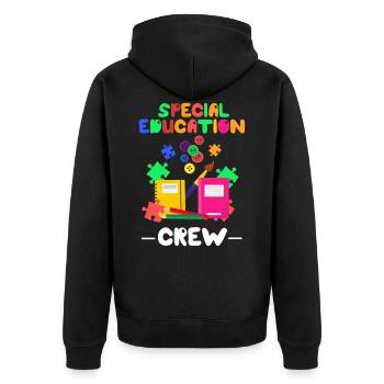 Enseignement spécial enseignants, pédagogie spécialisée - Veste à capuche bio Premium Unisexe - noir - Dos - Nico (187cm)