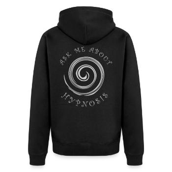 Hypnotist, Hypnotist Spiral, Spiritual, - Unisex Premium Organic Zip Hoodie - black - Back - Nico (187cm)