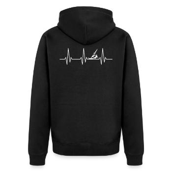 Windsurfing Windsurfer - Unisex Premium Organic Zip Hoodie - black - Back - Nico (187cm)