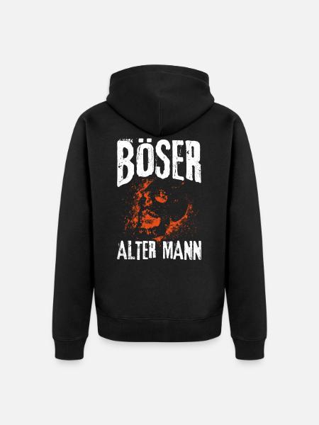 Böser Alter Mann Männer - Unisex Premium Bio Zip Hoodie - Schwarz