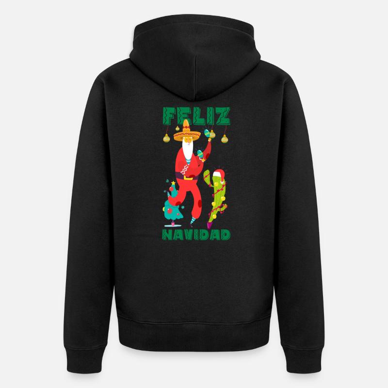 Noël mexicain, mexicain - Veste à capuche bio Premium Unisexe - noir