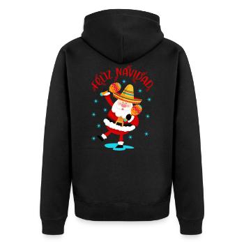 Noël mexicain, mexicain - Veste à capuche bio Premium Unisexe - noir - Dos - Nico (187cm)