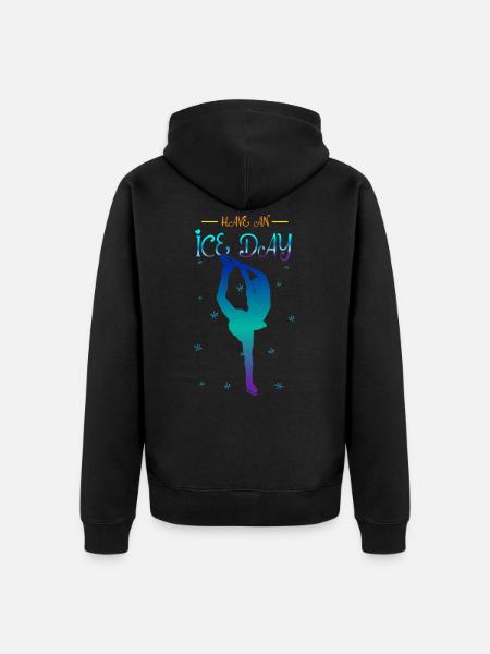 Ice skating, ice skating - Unisex Premium Organic Zip Hoodie - black