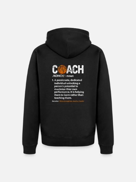Basketball Coach - Unisex Premium Organic Zip Hoodie - black