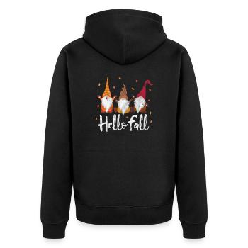Autumn Dwarf - Unisex Premium Organic Zip Hoodie - black - Back - Nico (187cm)