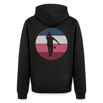 Pétanque Pétanque Pétanque Pétanque Boules Boules - Veste à capuche bio Premium Unisexe - noir - Dos - Nico (187cm)