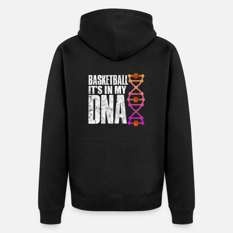 L’ADN de basket - Veste à capuche bio Premium Unisexe - noir