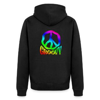Hippie - Veste à capuche bio Premium Unisexe - noir - Dos - Nico (187cm)