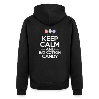 Barbe à papa Sucre Cadeau - Veste à capuche bio Premium Unisexe - noir - Dos - Nico (187cm)