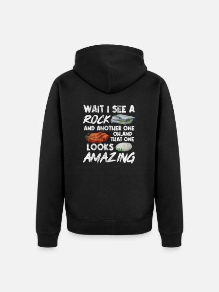 Geology - Unisex Premium Organic Zip Hoodie - black