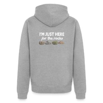Geologie - Unisex Premium Bio Zip Hoodie - Grau meliert - Hinten - Nico (187cm)