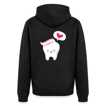 Dentiste Dentiste Dentiste Dentist Dents Cadeau - Veste à capuche bio Premium Unisexe - noir - Dos - Nico (187cm)