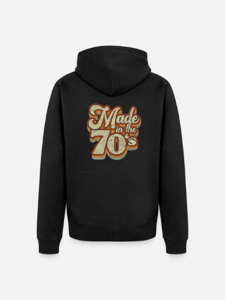 Jaren '70 - Uniseks Premium bio ziphoodie - zwart