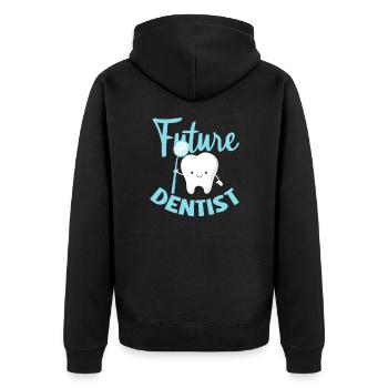 Dentiste Dentiste Dentiste Dentist Dents Cadeau - Veste à capuche bio Premium Unisexe - noir - Dos - Nico (187cm)