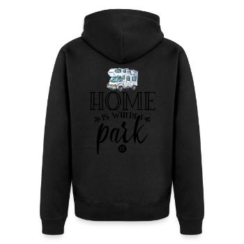 Camping-car Camping - Veste à capuche bio Premium Unisexe - noir - Dos - Nico (187cm)