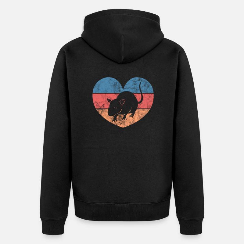 Rat - Veste à capuche bio Premium Unisexe - noir