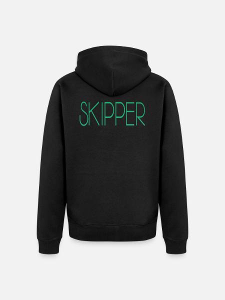 Skipper - Unisex Premium Bio Zip Hoodie - Schwarz