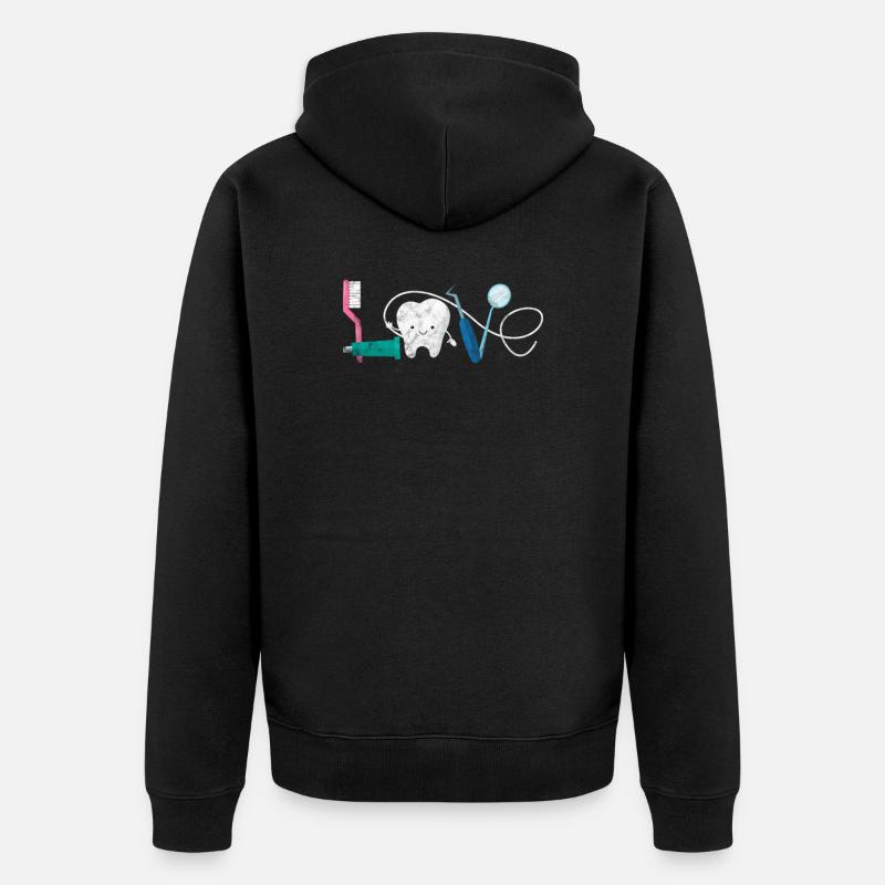 dentiste - Veste à capuche bio Premium Unisexe - noir