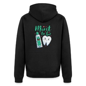 Zahnarzt - Unisex Premium Bio Zip Hoodie - Schwarz - Hinten - Nico (187cm)