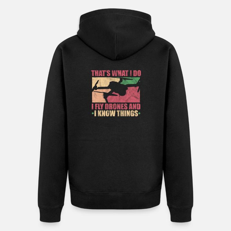 Drone - Veste à capuche bio Premium Unisexe - noir