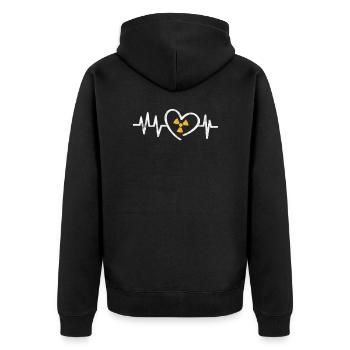 Radiologie - Veste à capuche bio Premium Unisexe - noir - Dos - Nico (187cm)